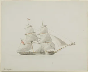 ブリークジャック（紙に鉛筆と水彩）